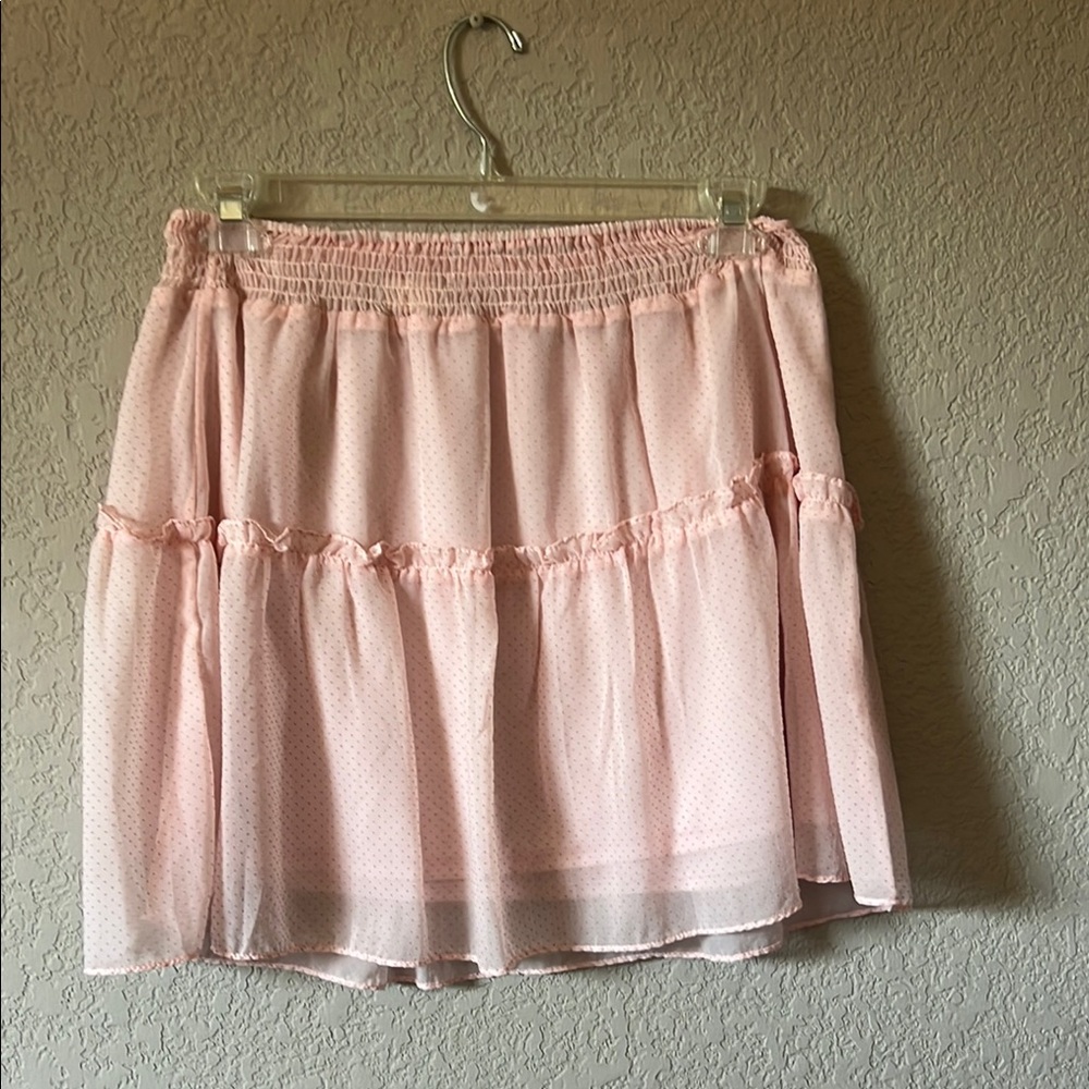 Altar’d State Elegant Pink Chiffon Skirt